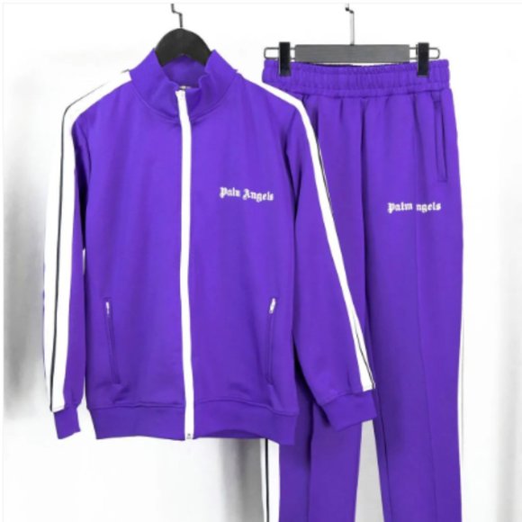 PALM ANGELS MEN'S FULL TRACKSUIT SET HOODIE & PANTS - All Sizes - All Colors - Picture 4 of 15